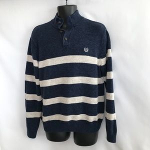 Chaps Navy & Cream Stripe Sweater